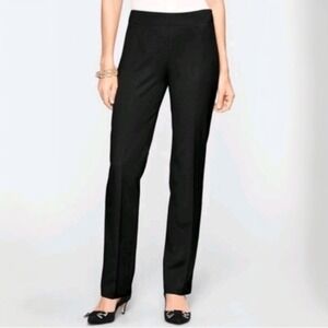 Talbots Heritage Fit Womens 12 Bootcut Dress Pants Black Stretch Career Office